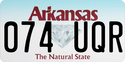 AR license plate 074UQR