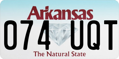 AR license plate 074UQT