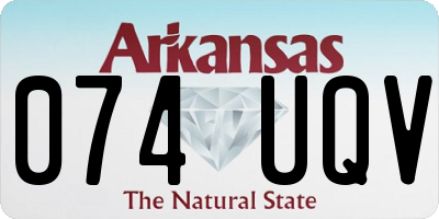 AR license plate 074UQV