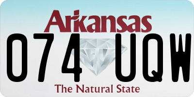 AR license plate 074UQW