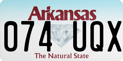 AR license plate 074UQX