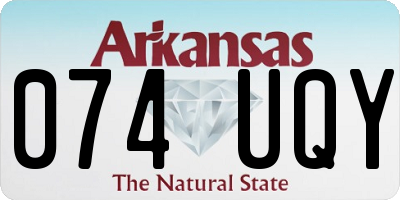 AR license plate 074UQY