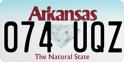 AR license plate 074UQZ