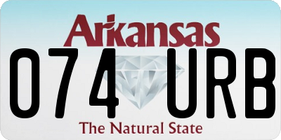 AR license plate 074URB