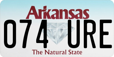 AR license plate 074URE