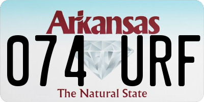 AR license plate 074URF