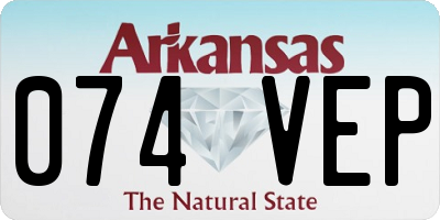 AR license plate 074VEP