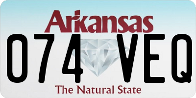 AR license plate 074VEQ