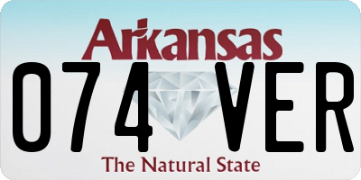 AR license plate 074VER