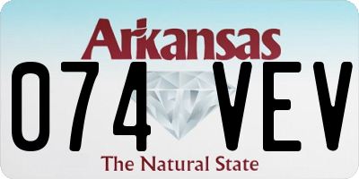 AR license plate 074VEV