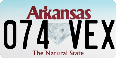 AR license plate 074VEX