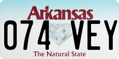 AR license plate 074VEY