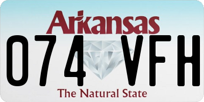 AR license plate 074VFH