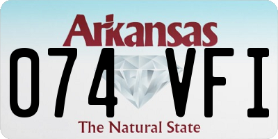 AR license plate 074VFI