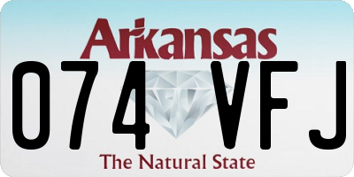 AR license plate 074VFJ