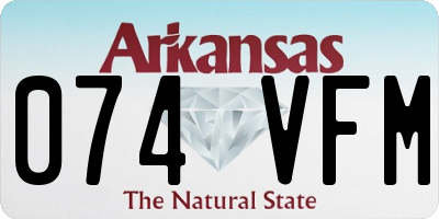 AR license plate 074VFM