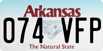 AR license plate 074VFP