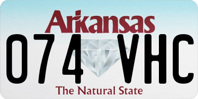 AR license plate 074VHC