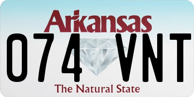 AR license plate 074VNT