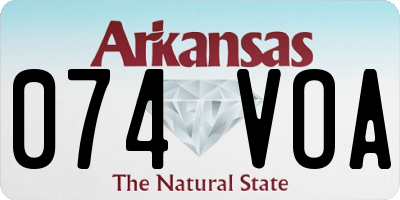 AR license plate 074VOA
