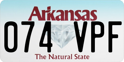 AR license plate 074VPF