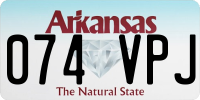 AR license plate 074VPJ