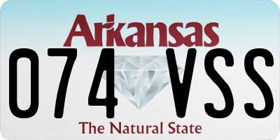 AR license plate 074VSS