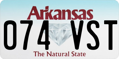 AR license plate 074VST
