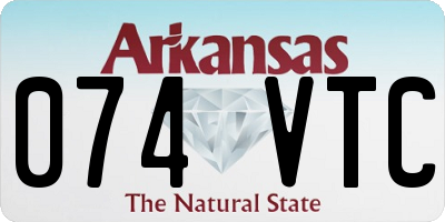 AR license plate 074VTC