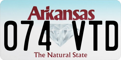 AR license plate 074VTD