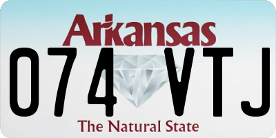 AR license plate 074VTJ