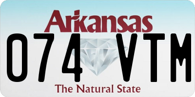 AR license plate 074VTM