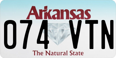 AR license plate 074VTN