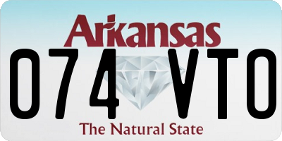 AR license plate 074VTO