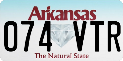 AR license plate 074VTR