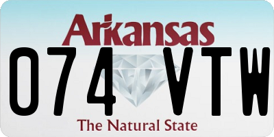 AR license plate 074VTW