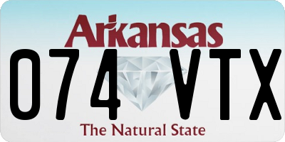 AR license plate 074VTX