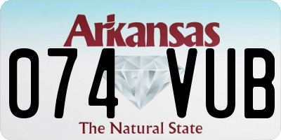 AR license plate 074VUB