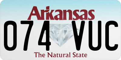 AR license plate 074VUC