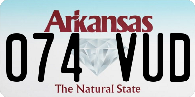 AR license plate 074VUD
