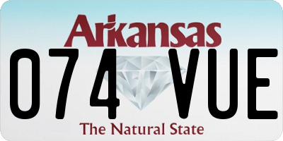 AR license plate 074VUE