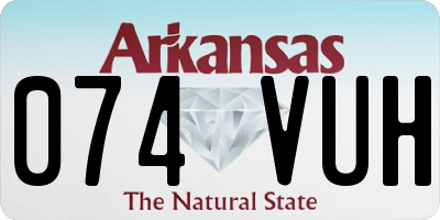 AR license plate 074VUH