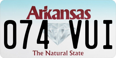 AR license plate 074VUI
