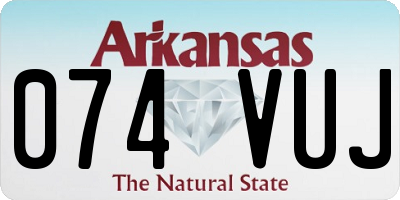 AR license plate 074VUJ