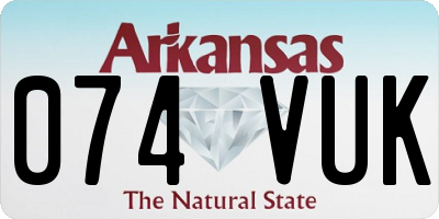 AR license plate 074VUK