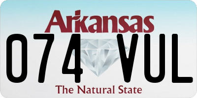 AR license plate 074VUL