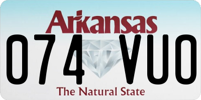 AR license plate 074VUO