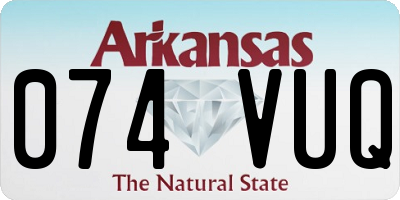 AR license plate 074VUQ