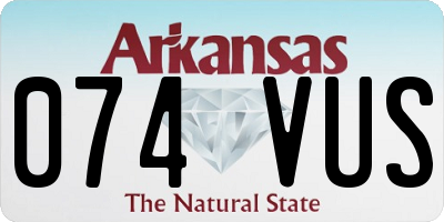AR license plate 074VUS