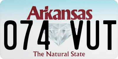 AR license plate 074VUT